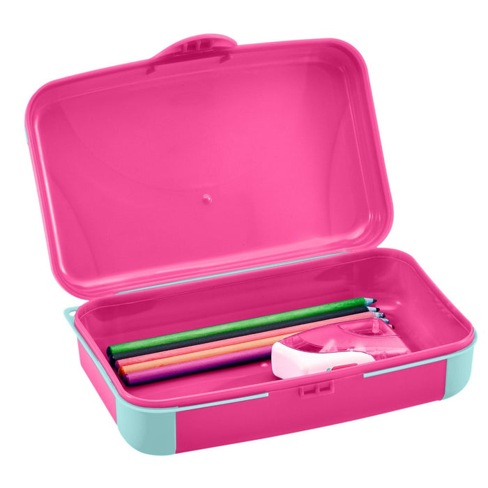 Overmolded Pencil Box Pink/Mint - Lockermate
