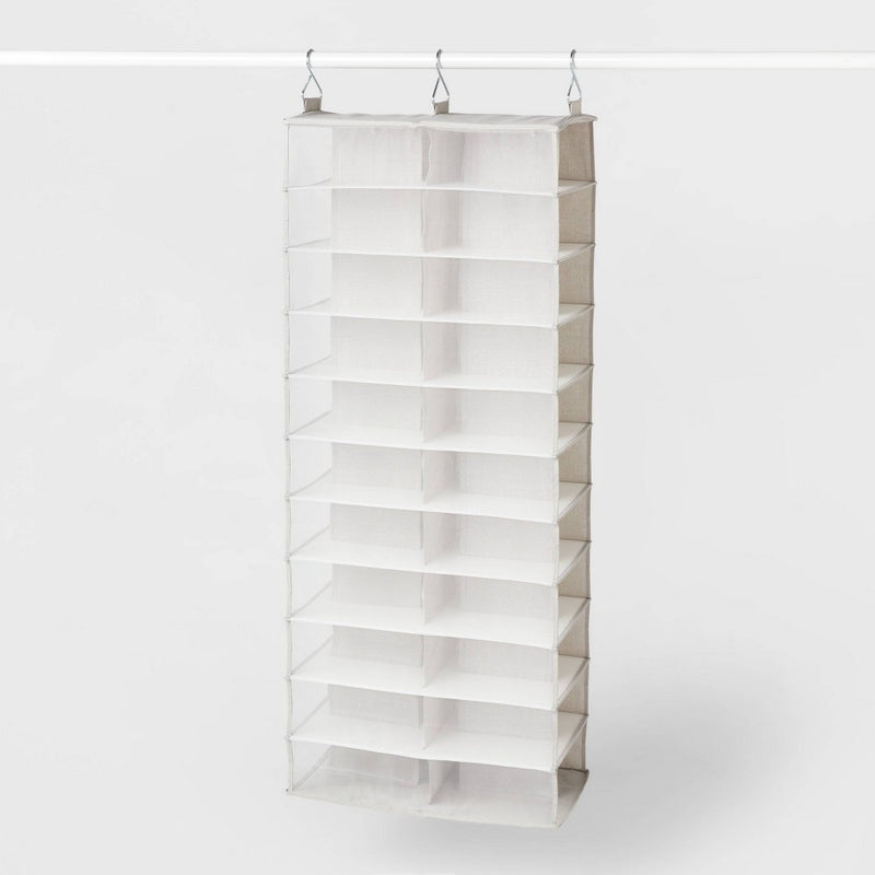 XL Mesh Hanging Shoe Organizer Gray - Brightroom (LOCAL PICKUP ONLY)