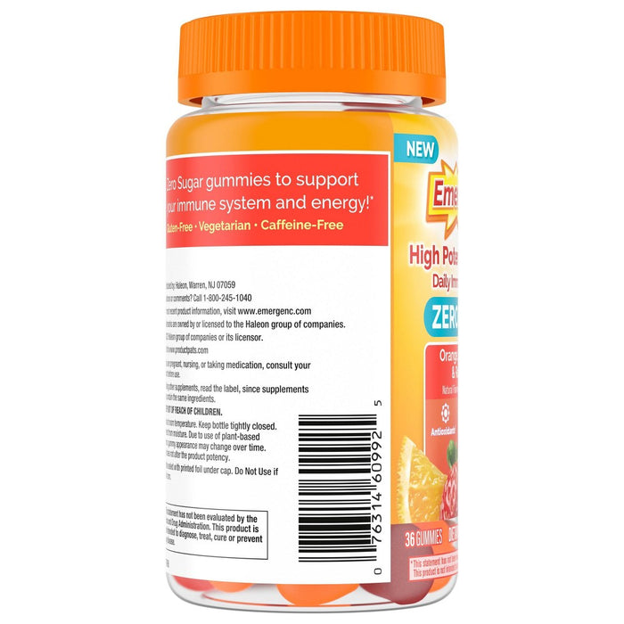 Emergen-C Zero Sugar Assorted Fruit Gummy Vitamins - 36ct