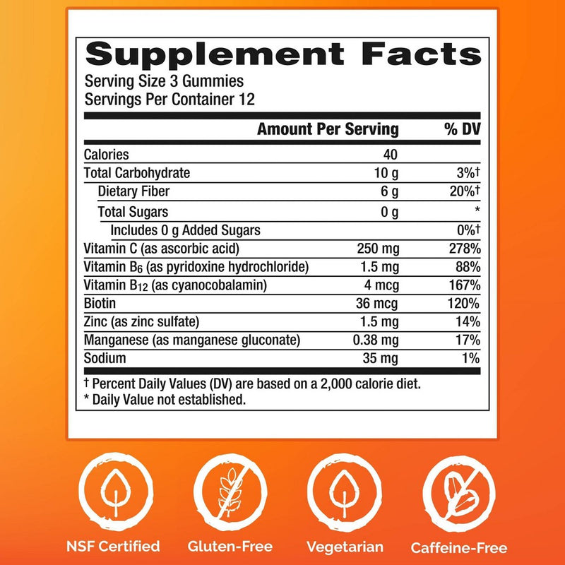 Emergen-C Zero Sugar Assorted Fruit Gummy Vitamins - 36ct