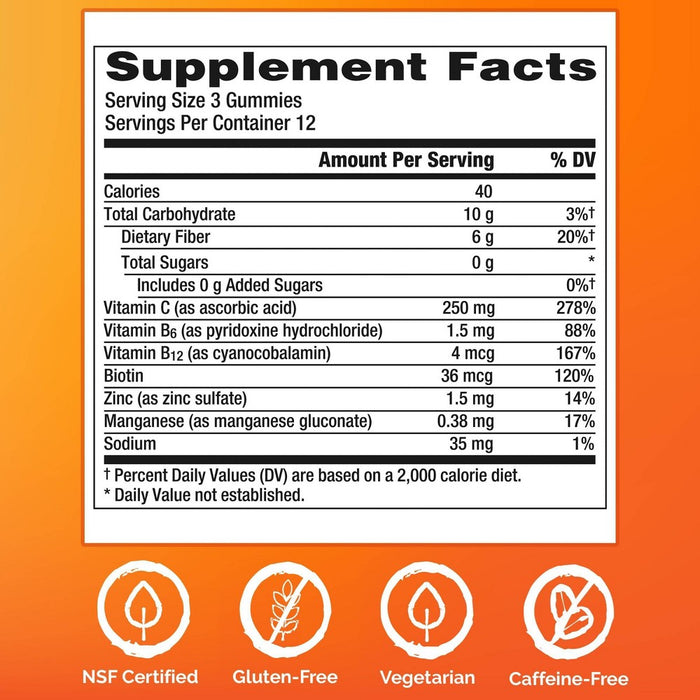 Emergen-C Zero Sugar Assorted Fruit Gummy Vitamins - 36ct