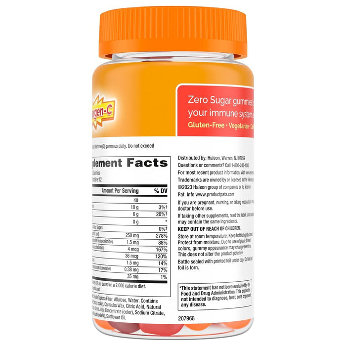 Emergen-C Zero Sugar Assorted Fruit Gummy Vitamins - 36ct