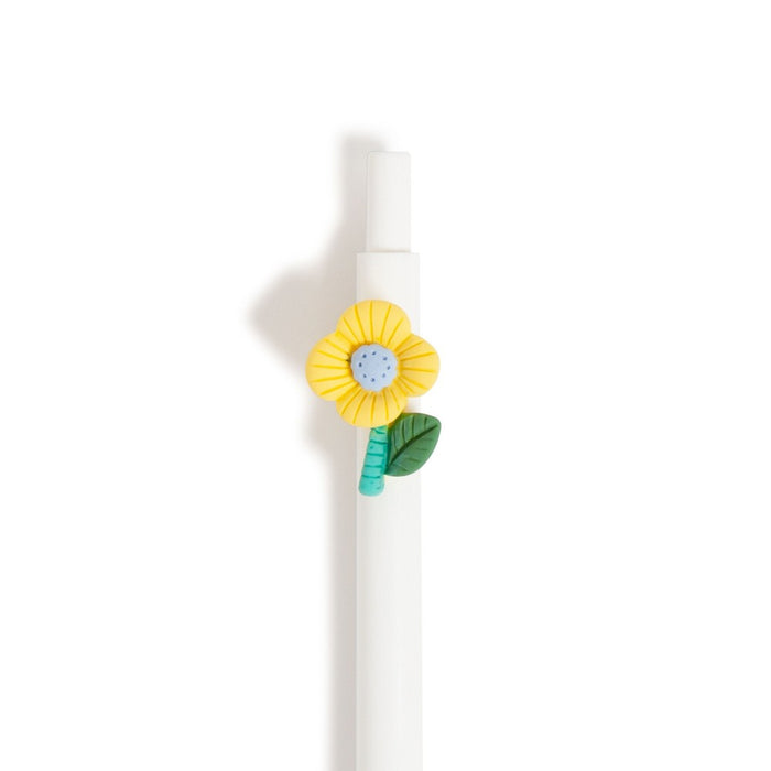 U Brands Retractable Gel Pen Flower Black Ink
