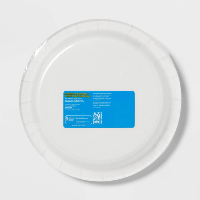 Disposable Paper Plates 10" - Dots - 24ct - up&up