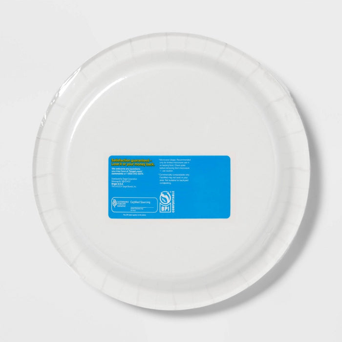 Disposable Paper Plates 10" - Dots - 24ct - up&up