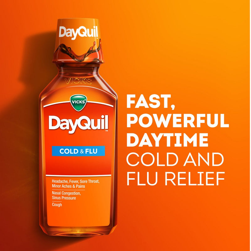 Vicks DayQuil & NyQuil Cold & Flu Medicine Liquid - Cherry - 24 fl oz