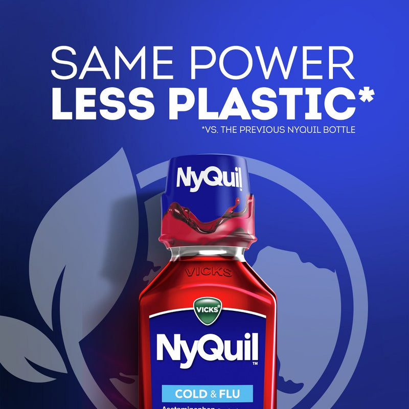 Vicks DayQuil & NyQuil Cold & Flu Medicine Liquid - Cherry - 24 fl oz