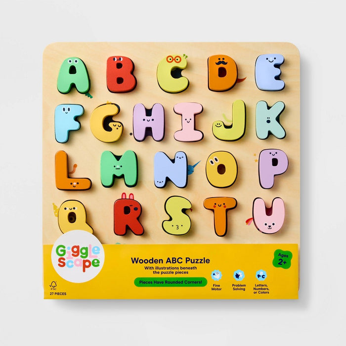 Wooden ABC Puzzle - 27pc - Gigglescape
