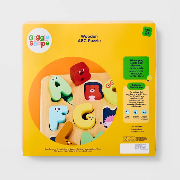 Wooden ABC Puzzle - 27pc - Gigglescape