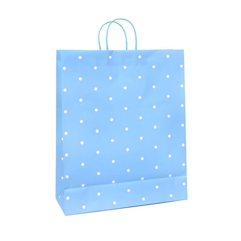 Jumbo Bag White Dots on Blue - Spritz