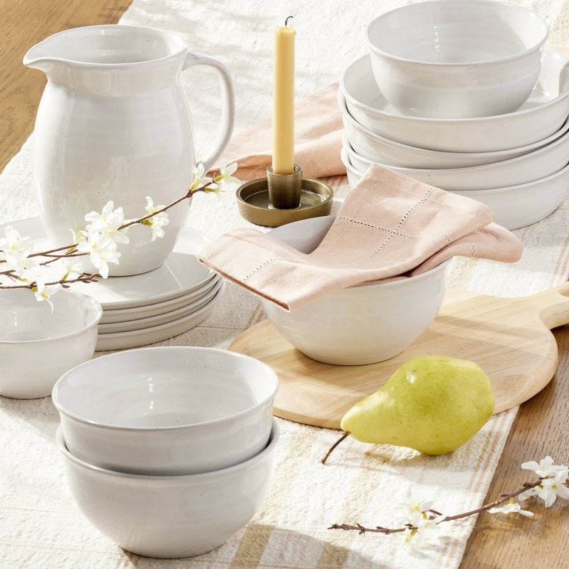 27oz Flared Brim Stoneware Cereal Bowl Vintage Cream - Hearth & Hand with Magnolia: Dishwasher-Safe, Farmhouse Style