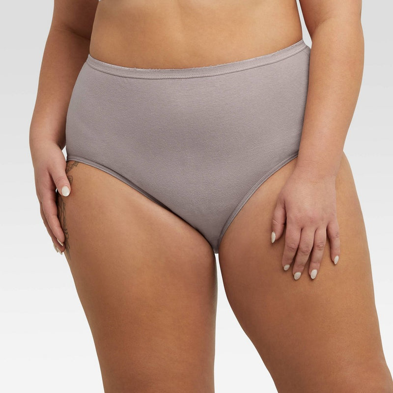 Just My Size by Hanes Women's 6pk Breathable Cotton High-Waisted Briefs - Pink/Green/Purple 11