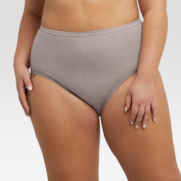 Just My Size by Hanes Women's 6pk Breathable Cotton High-Waisted Briefs - Pink/Green/Purple 11