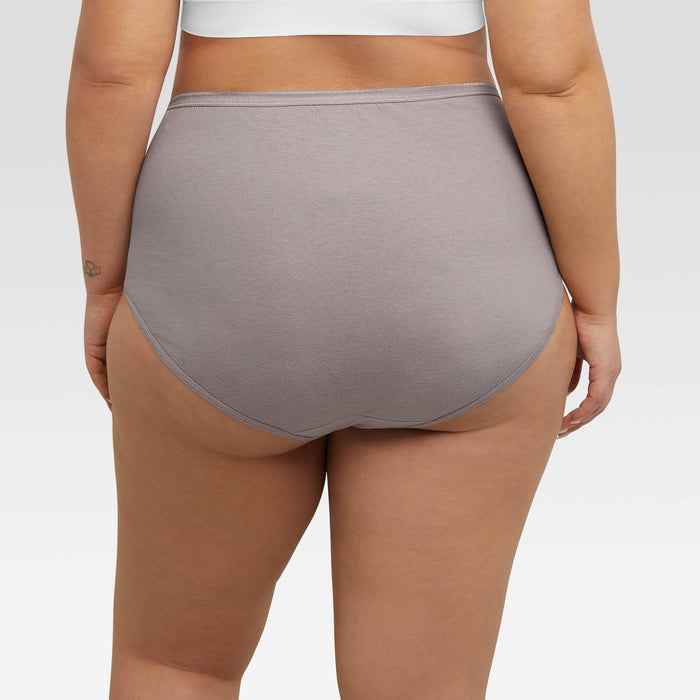 Just My Size by Hanes Women's 6pk Breathable Cotton High-Waisted Briefs - Pink/Green/Purple 11