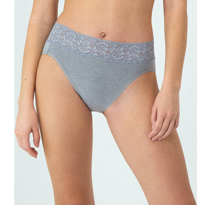 Hanes Women's 4pk Lace Hi-Cut Underwear - Black/Blue/Gray XL