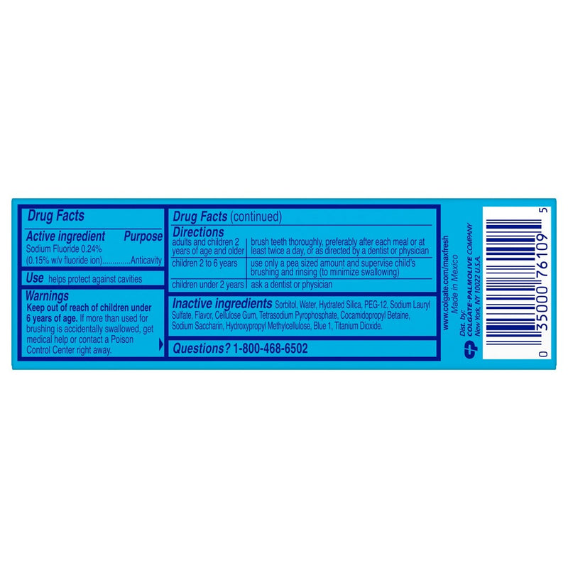 Colgate Max Fresh Whitening Toothpaste with Mini Breath Strips - Trial Size - 1oz