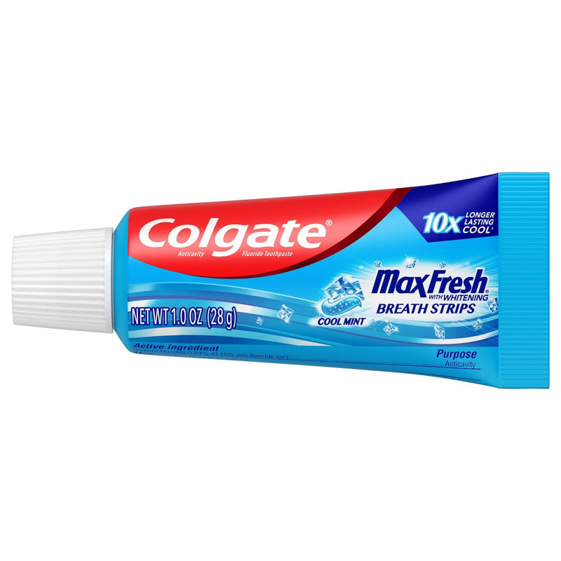 Colgate Max Fresh Whitening Toothpaste with Mini Breath Strips - Trial Size - 1oz
