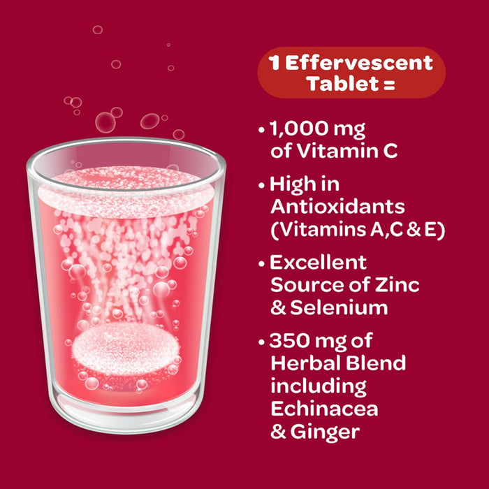 Airborne Immune Support Effervescent Tablets with Vitamin C & Zinc - Very Berry - 10ct