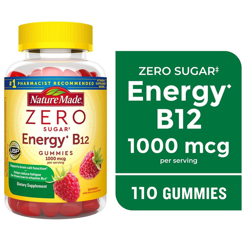Nature Made Zero Sugar Vitamin B12 Sugar Free Gummies - 110ct