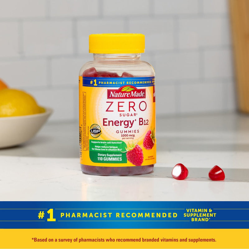 Nature Made Zero Sugar Vitamin B12 Sugar Free Gummies - 110ct