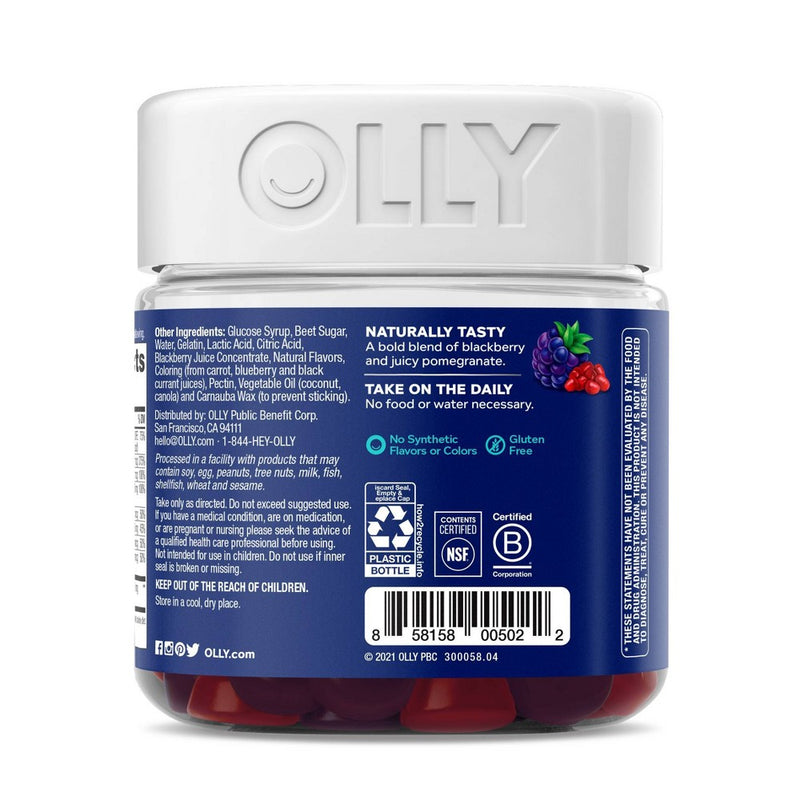 OLLY Men's Multivitamin Gummy - Blackberry Blitz - 90ct