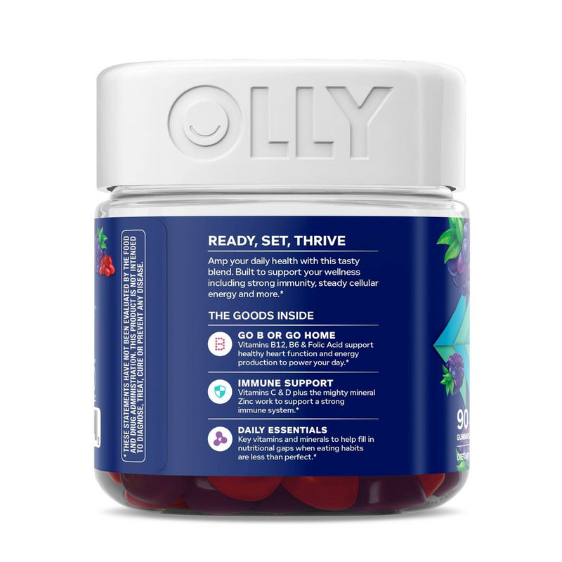 OLLY Men's Multivitamin Gummy - Blackberry Blitz - 90ct