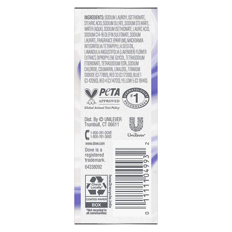 Dove Beauty Plant Based Bar Soap - Macadamia Milk & Willow Lavender - 5oz