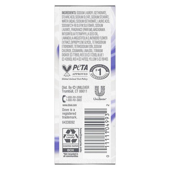 Dove Beauty Plant Based Bar Soap - Macadamia Milk & Willow Lavender - 5oz