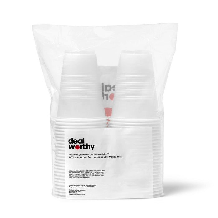 Clear Disposable Cups - 16 fl oz/50ct - Dealworthy