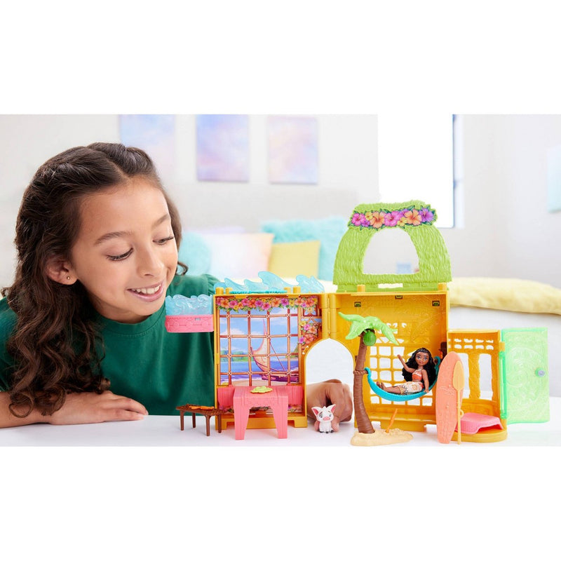 Disney Princess Moana Island Home Stacking Doll House with Small Doll