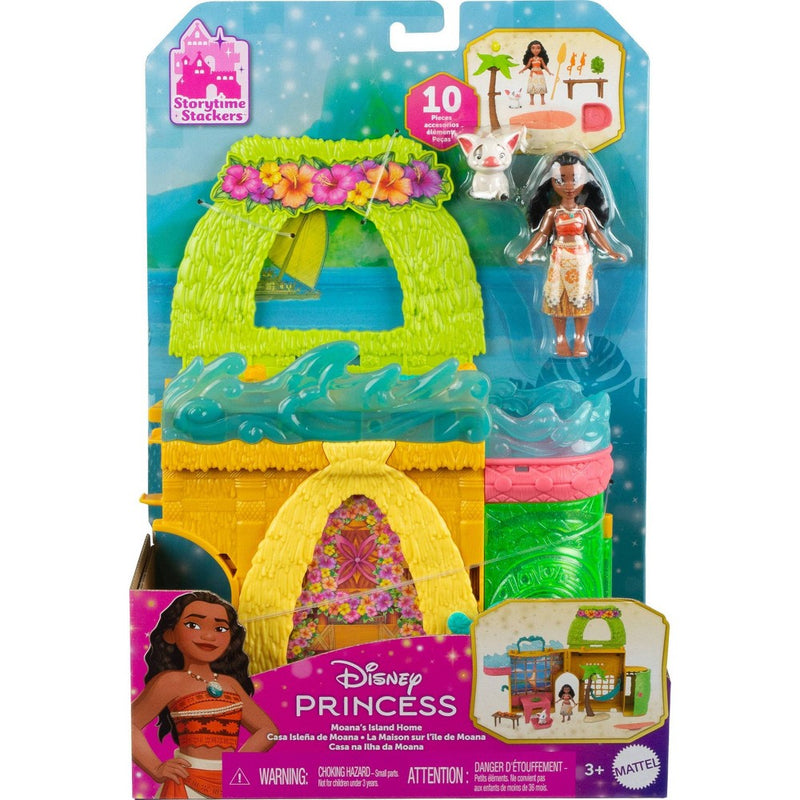 Disney Princess Moana Island Home Stacking Doll House with Small Doll