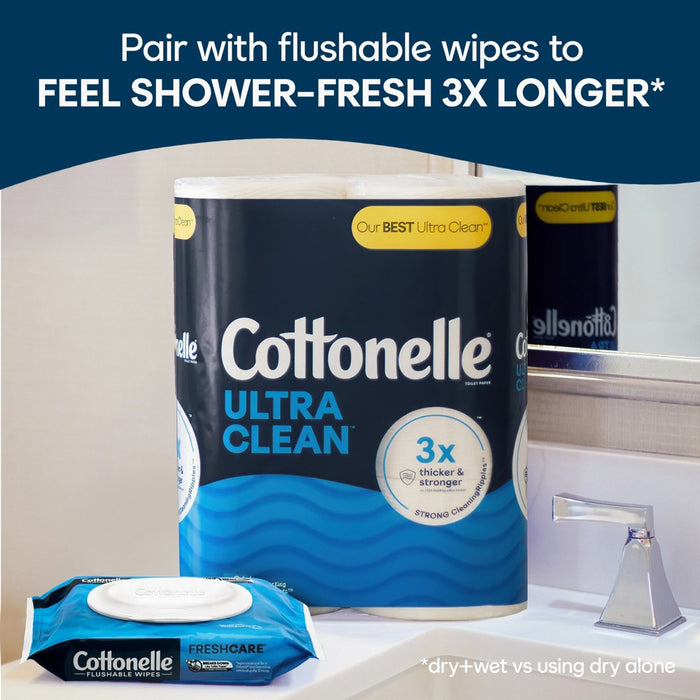 Cottonelle Ultra Clean Strong Toilet Paper - 30 Mega Rolls