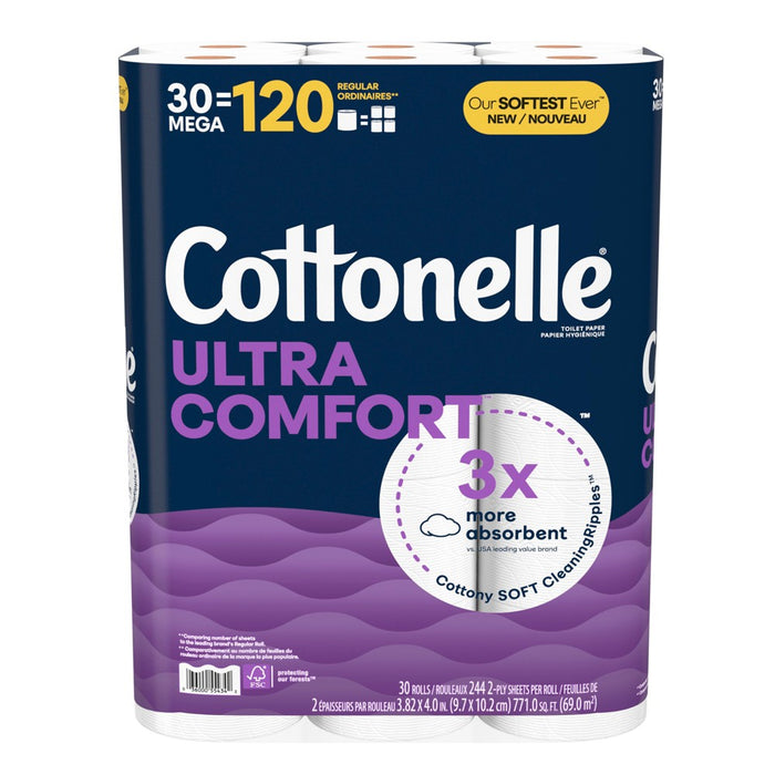 Cottonelle Ultra Comfort Toilet Paper - 30 Mega Rolls