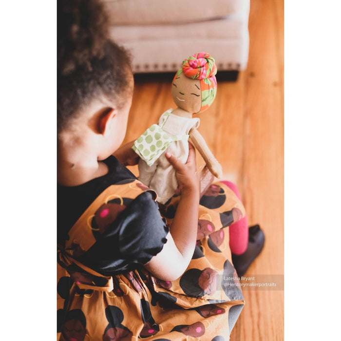 HarperIman 14" Handmade Linen Doll - Carmen