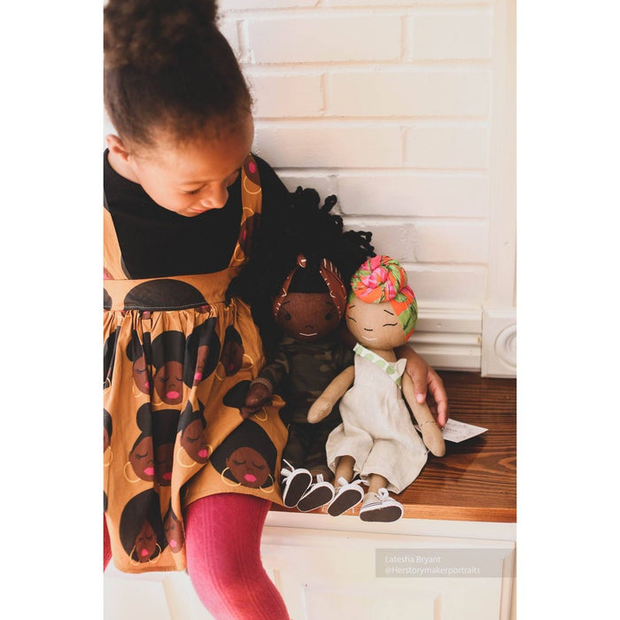 HarperIman 14" Handmade Linen Doll - Carmen