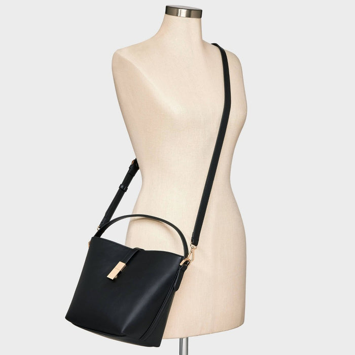 Bucket Crossbody Bag - A New Day Black
