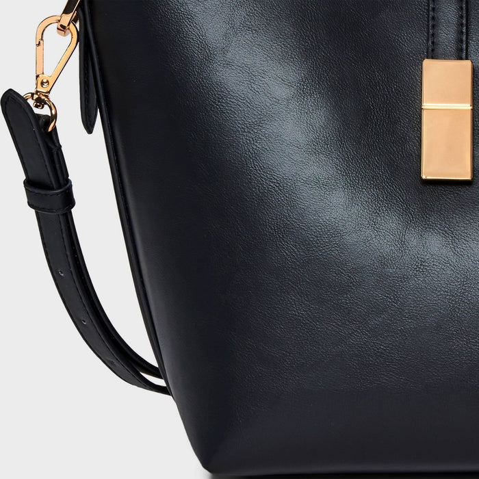 Bucket Crossbody Bag - A New Day Black
