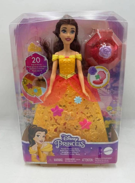 Disney Princess Flower Fashion Belle Doll with 20 Charms SEE DETAILS