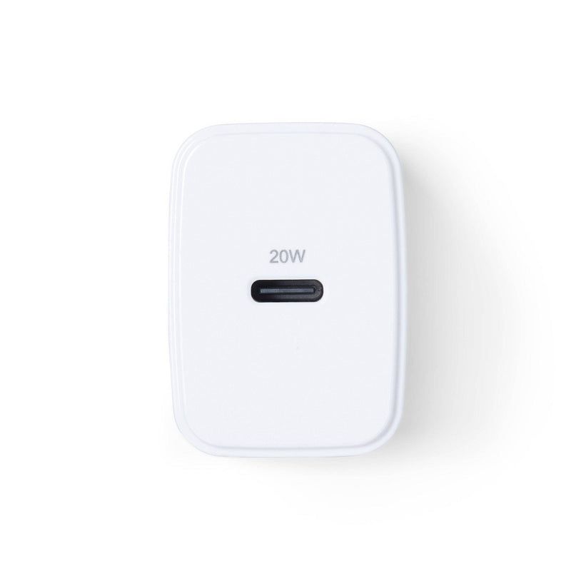 Single Port 20W USB-C Wall Charger - dealworthy White