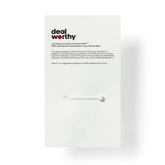 Single Port 20W USB-C Wall Charger - dealworthy White