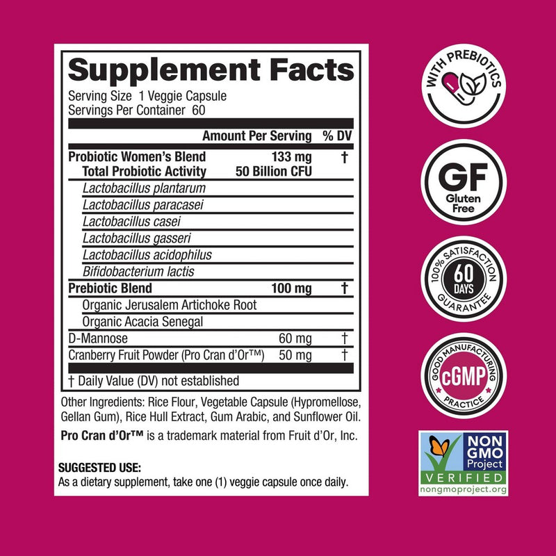 Physician's Choice 50 Billion CFU Women's Probiotic Capsules 60ct EXP 10/10/2027
