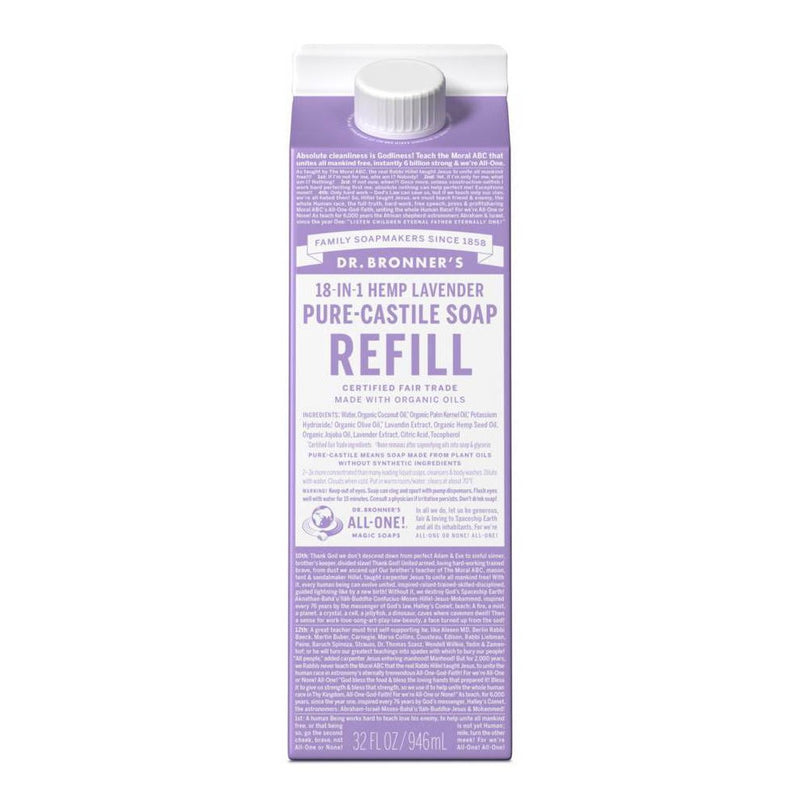 Dr. Bronner's Lavender Pure Castile Soap Refill Carton - 32oz