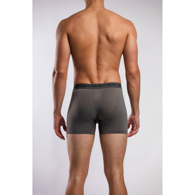 Pair of Thieves Men's Super Fit Boxer Briefs 2pk - Purple/Green Amoeba L: Moisture-Wicking, Mid Rise, Microfiber