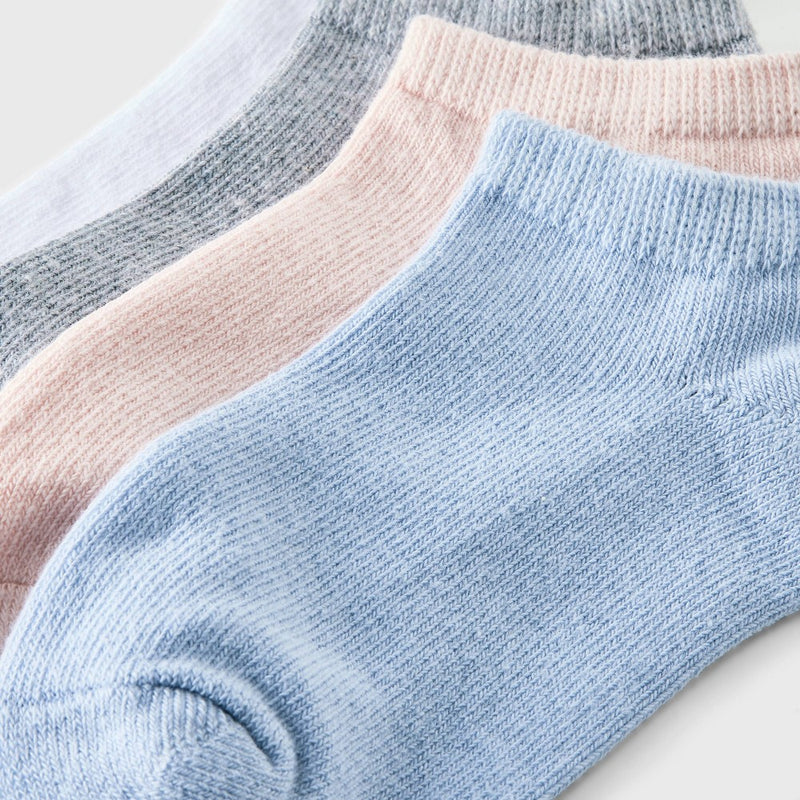 Girls' 10pk Low Cut Socks - Cat & Jack Pink/White/Blue L
