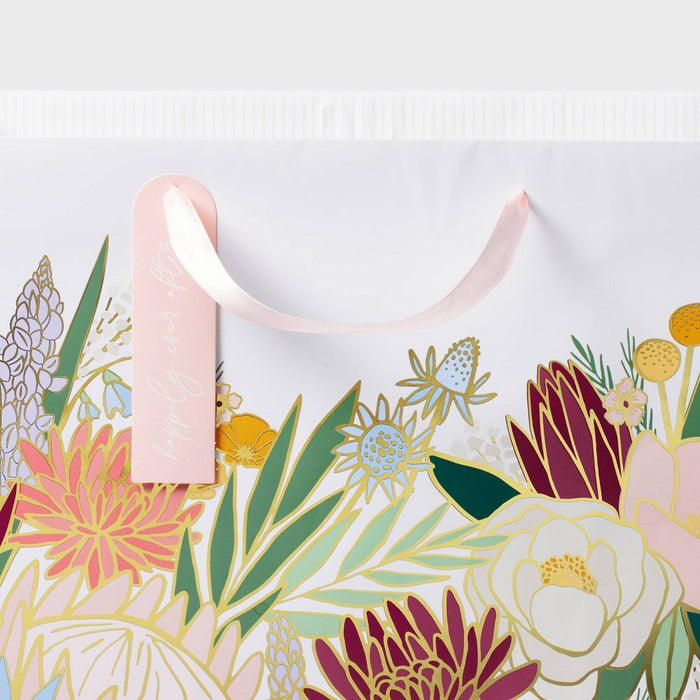 Wedding Floral Square Gift Bag - Spritz