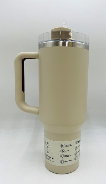 Stanley 40 oz Stainless Steel H2.0 FlowState Quencher Tumbler Macadamia Tan