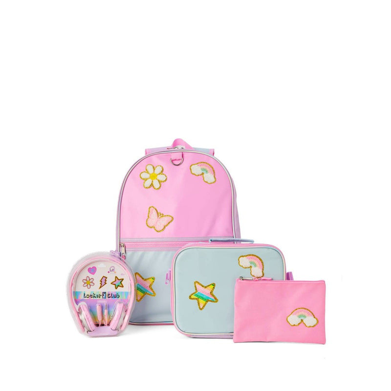 Locker Club Kids' 17" Backpack with Headphone Set - Terry Patches