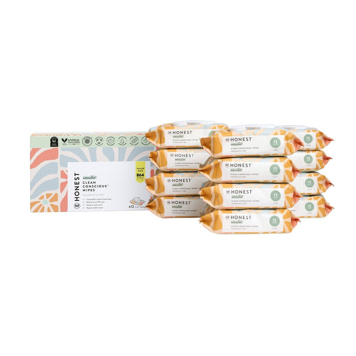 The Honest Company Plant-Based Baby Wipes made with over 99% Water - Sunburst - 864ct (LOCAL PICKUP ONLY)