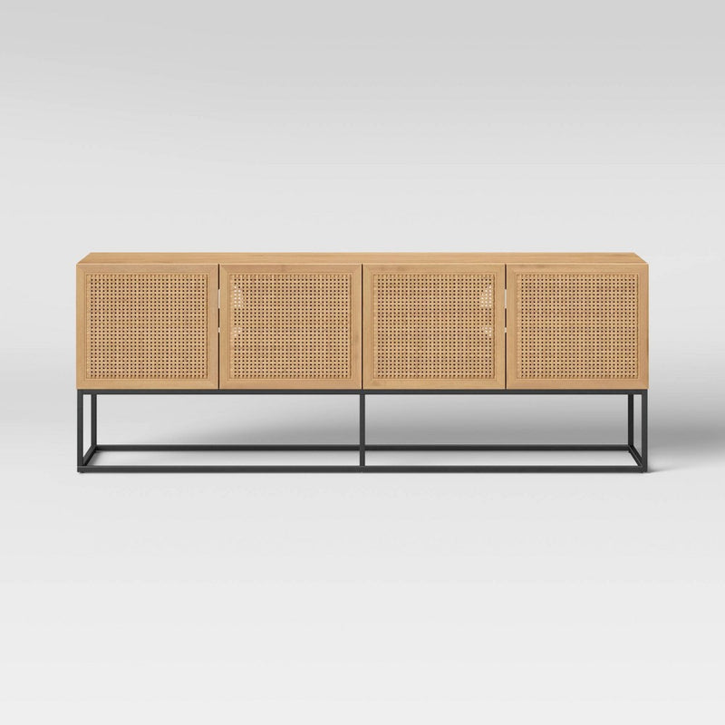 Belmar Woven TV Stand for TVs up to 60" Natural - Threshold (LOCAL PICKUP ONLY)