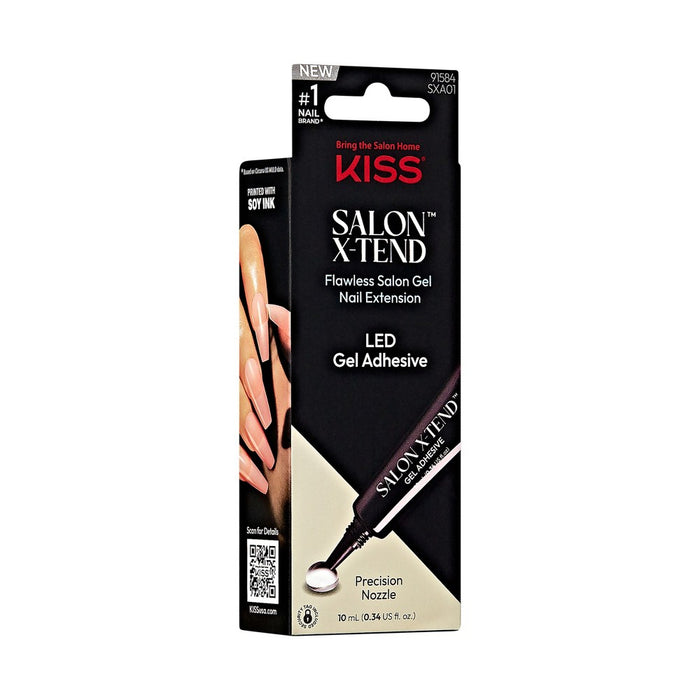 KISS Products Salon X-tend LED Soft Gel Adhesive Fake Nails - 0.34 fl oz